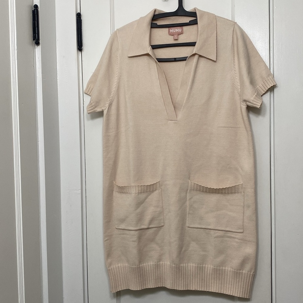 Show Me Your Mumu sweater dress- Medium- Cream